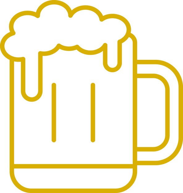 Diseño vectorial del estilo del icono de la cerveza