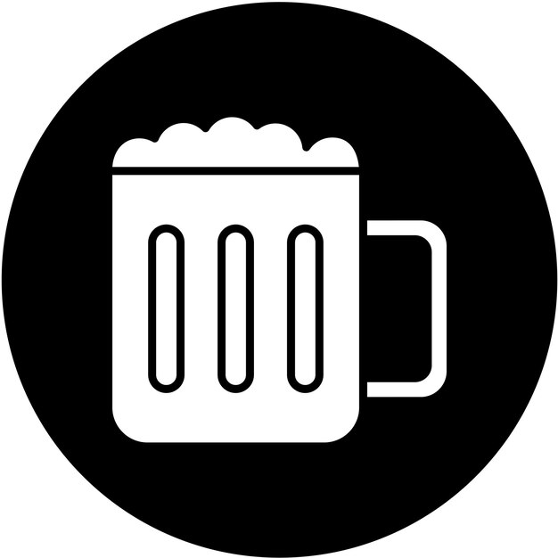 Diseño vectorial del estilo del icono de la cerveza