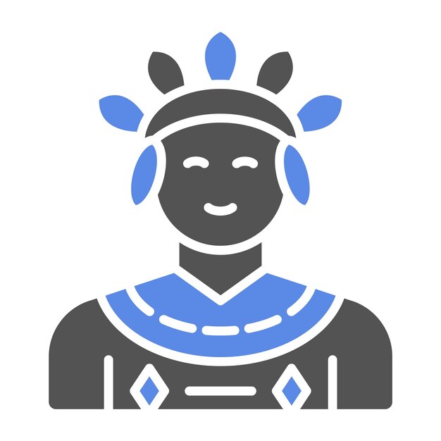 Diseño vectorial estilo de icono de chamán