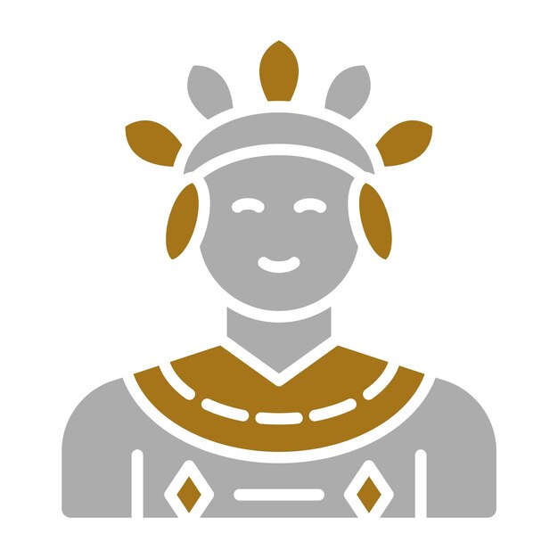 Diseño vectorial estilo de icono de chamán