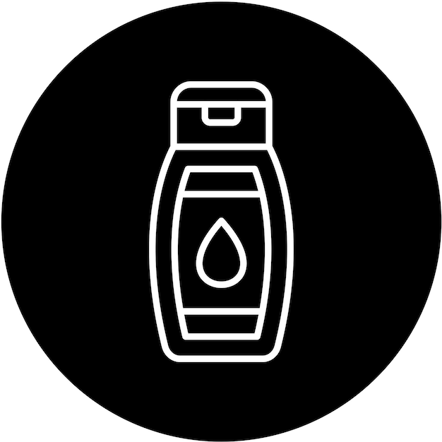 Diseño vectorial de estilo de icono de champú para el cabello