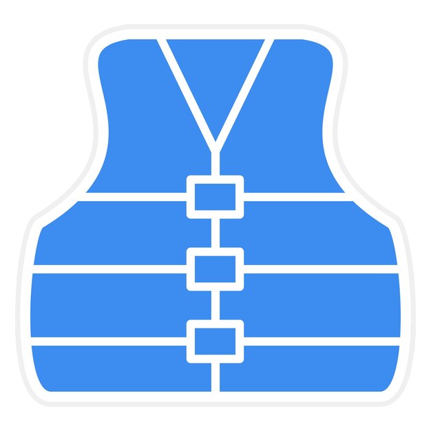 Diseño vectorial estilo icono de chaqueta de vida