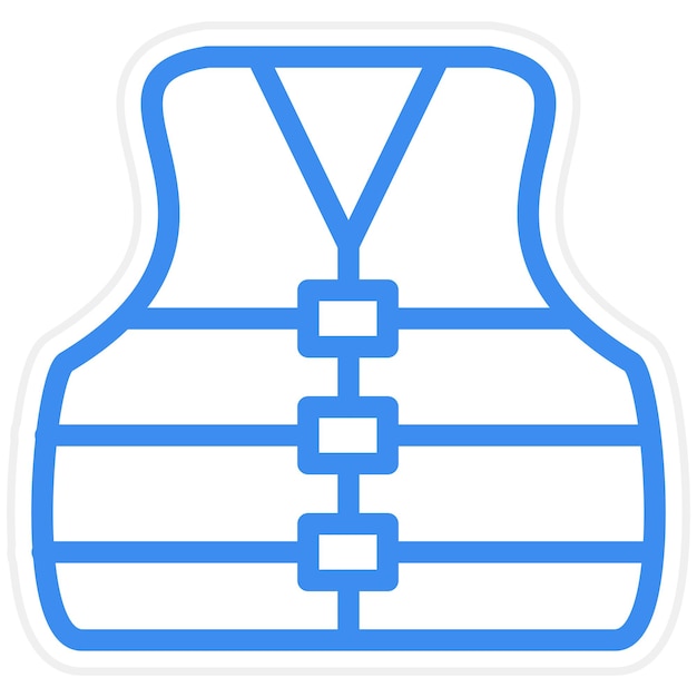 Diseño vectorial estilo icono de chaqueta de vida