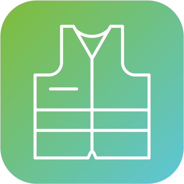 Diseño vectorial estilo icono de chaqueta de vida