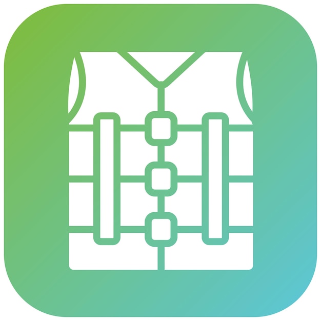 Diseño vectorial estilo icono de chaqueta de vida