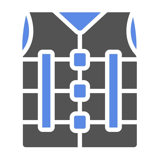 Diseño vectorial estilo icono de chaqueta de vida