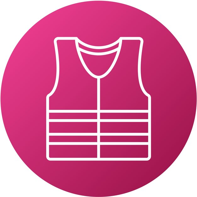 Diseño vectorial estilo icono de chaqueta de vida