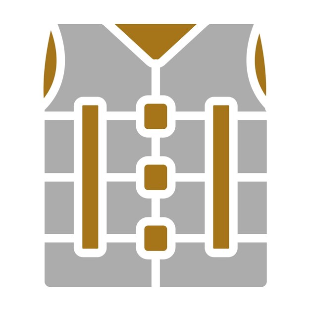 Diseño vectorial estilo icono de chaqueta de vida