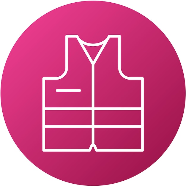 Diseño vectorial estilo icono de chaqueta de vida