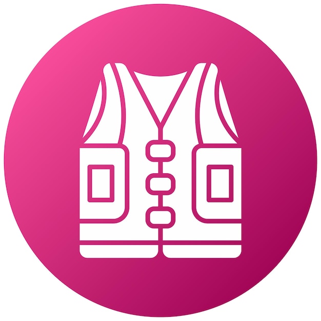 Diseño vectorial estilo icono de chaqueta de vida