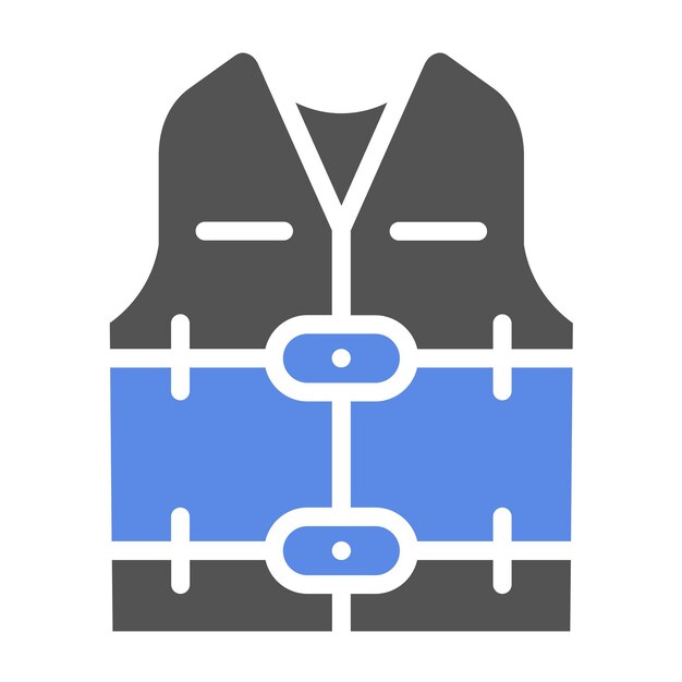 Diseño vectorial estilo icono de chaqueta de vida