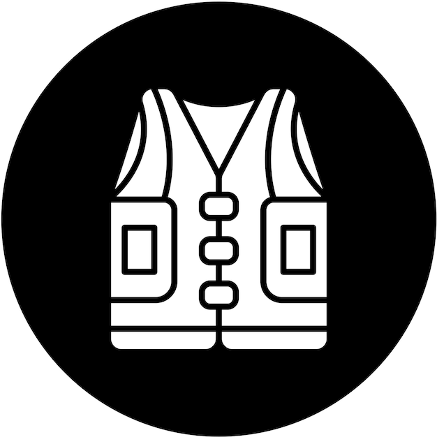 Vector diseño vectorial estilo icono de chaqueta de vida