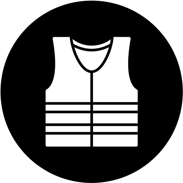 Diseño vectorial estilo icono de chaqueta de vida