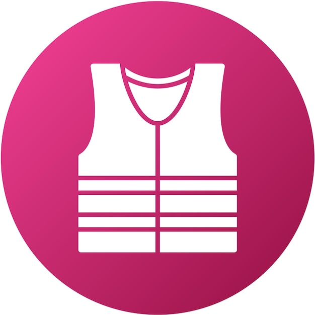 Diseño vectorial estilo icono de chaqueta de vida
