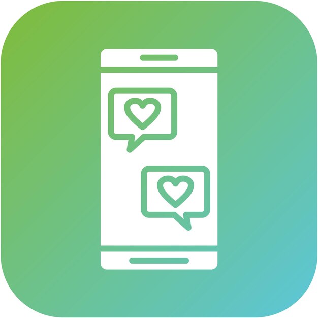 Diseño vectorial del estilo del icono del chat de bodas