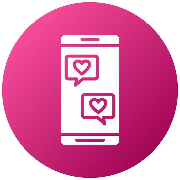 Diseño vectorial del estilo del icono del chat de bodas