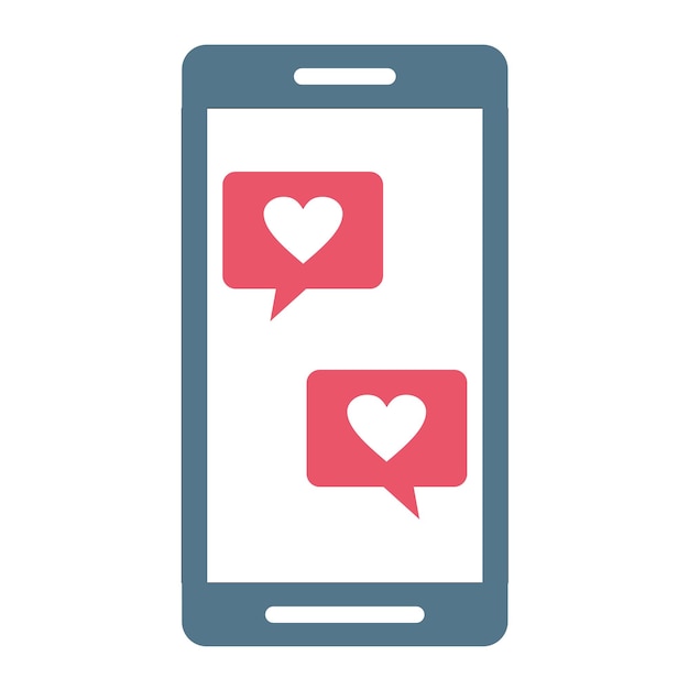 Diseño vectorial del estilo del icono del chat de bodas