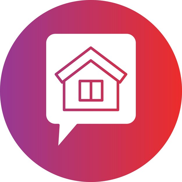 Diseño vectorial Estilo del icono de chat de la casa