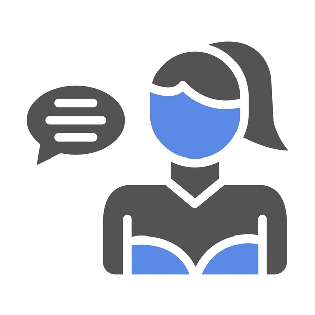 Diseño vectorial Estilo del icono del chat del cliente