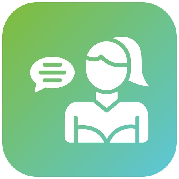 Diseño vectorial Estilo del icono del chat del cliente