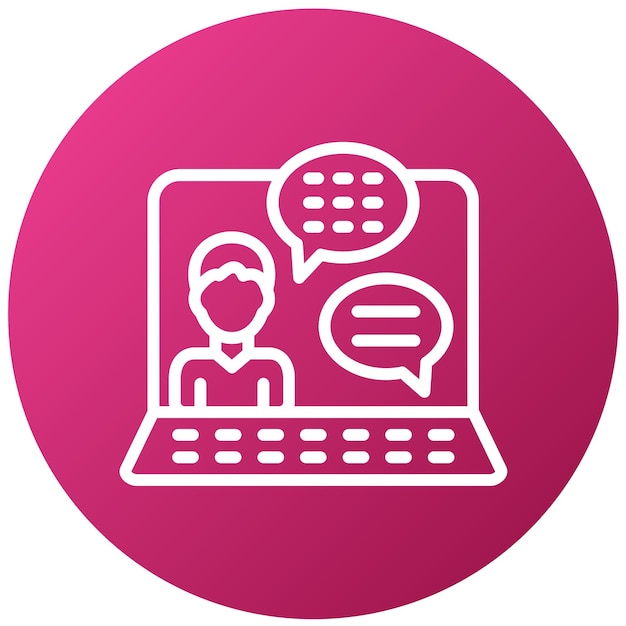 Diseño vectorial Estilo del icono de chat del cliente