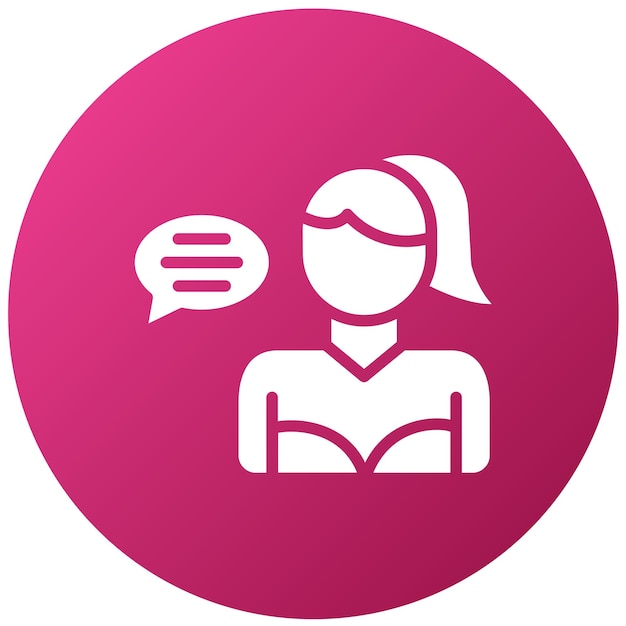 Diseño vectorial Estilo del icono del chat del cliente