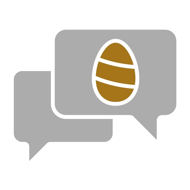 Diseño vectorial Estilo del icono del chat de Pascua
