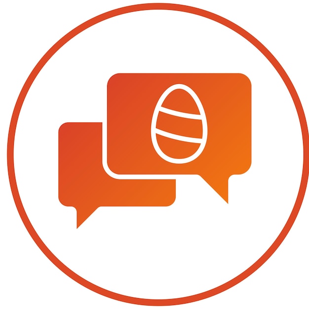 Diseño vectorial Estilo del icono del chat de Pascua