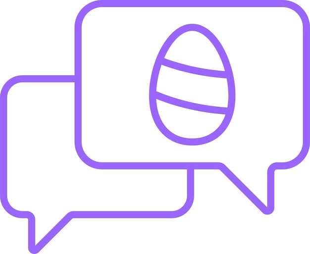 Diseño vectorial Estilo del icono del chat de Pascua