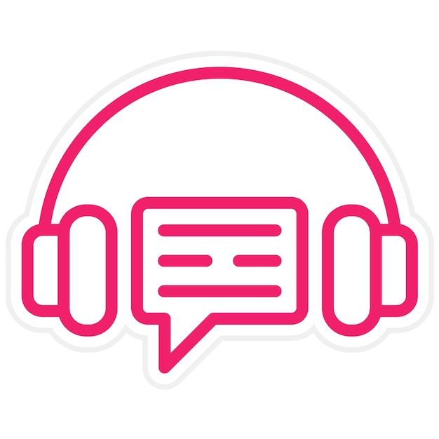 Diseño vectorial de estilo de icono de chat en vivo