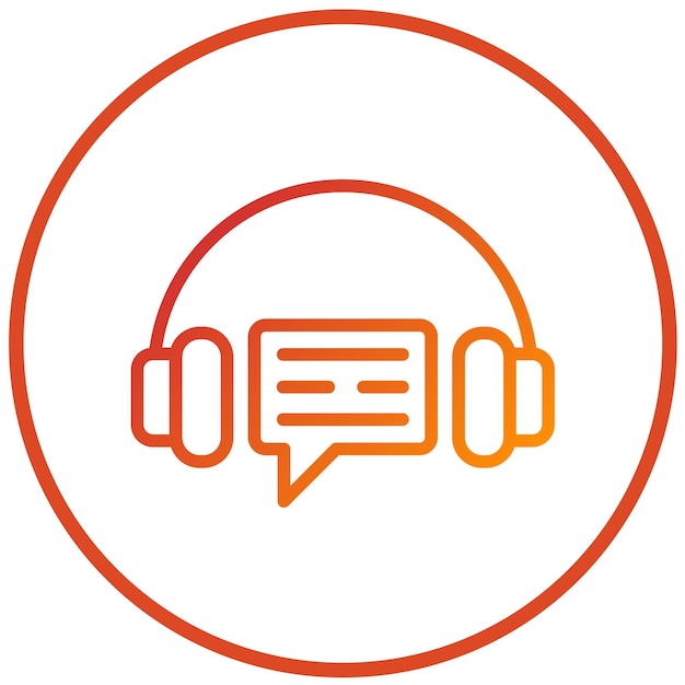 Diseño vectorial de estilo de icono de chat en vivo