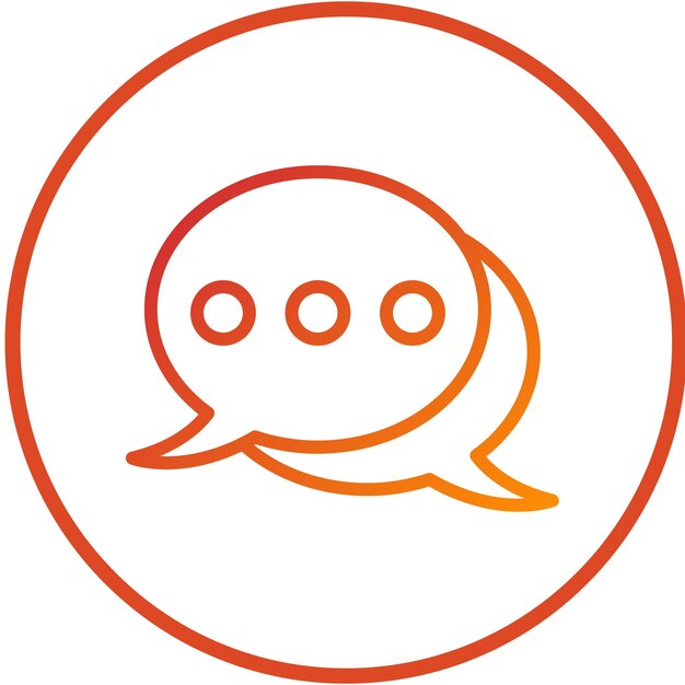 Diseño vectorial de estilo de icono de chat en vivo