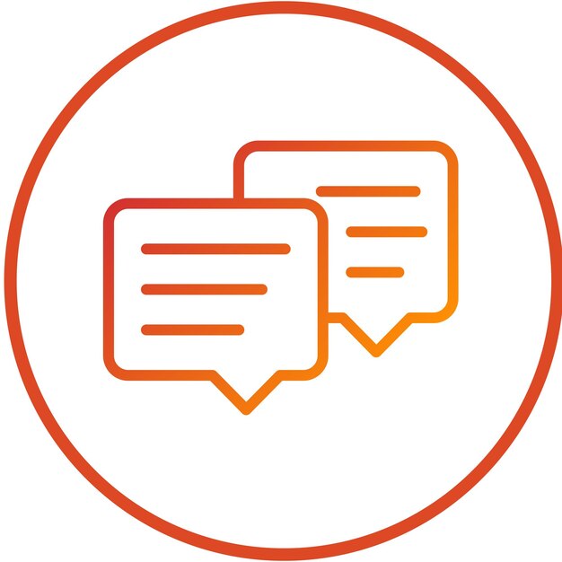 Diseño vectorial de estilo de icono de chat en vivo