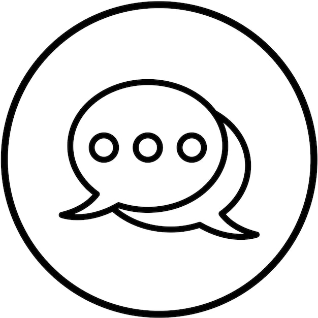 Diseño vectorial de estilo de icono de chat en vivo