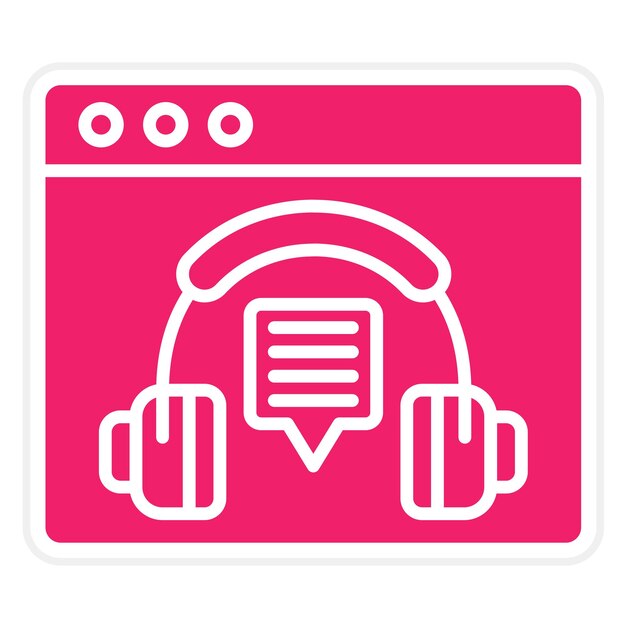 Diseño vectorial de estilo de icono de chat en vivo