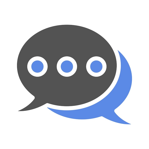 Diseño vectorial de estilo de icono de chat en vivo