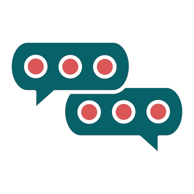 Diseño vectorial del estilo del icono del chat