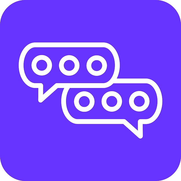 Diseño vectorial del estilo del icono del chat