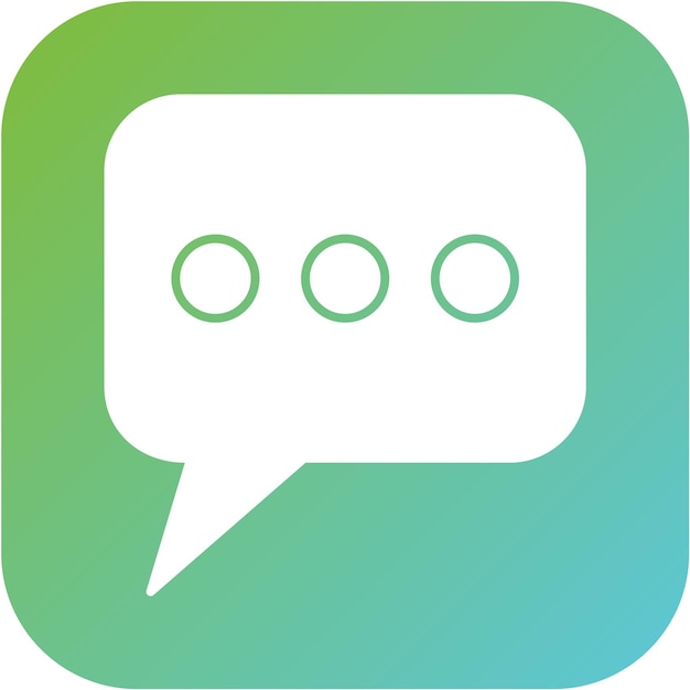 Diseño vectorial del estilo del icono del chat