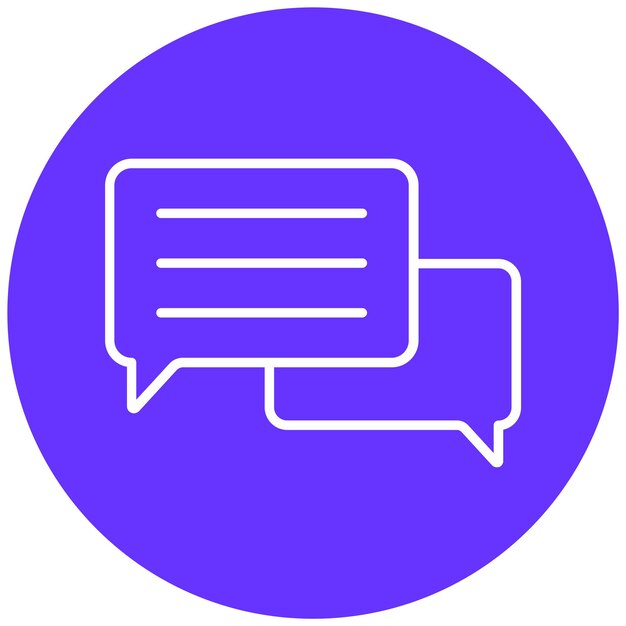 Diseño vectorial del estilo del icono de chat