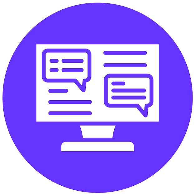 Diseño vectorial del estilo del icono del chat
