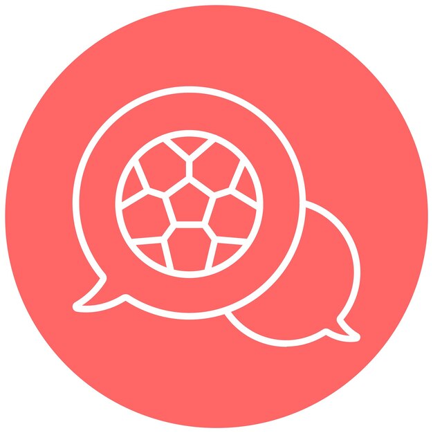 Diseño vectorial del estilo del icono del chat