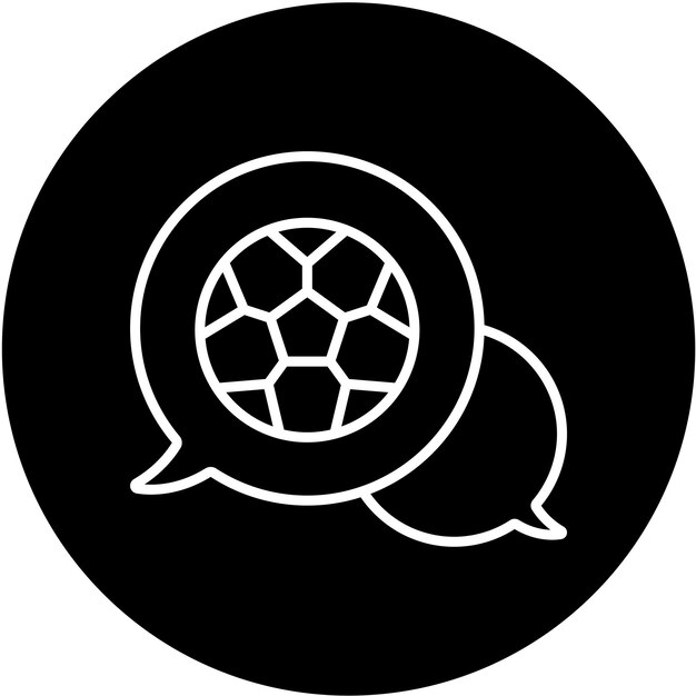 Diseño vectorial del estilo del icono del chat