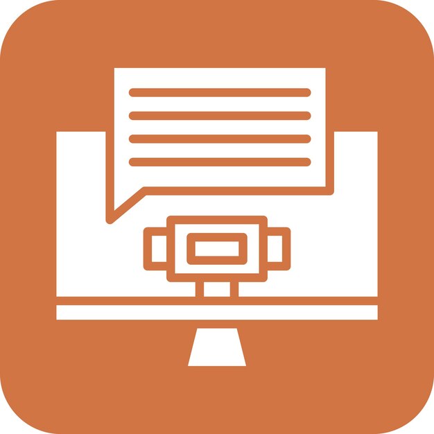 Diseño vectorial del estilo del icono del chatbot