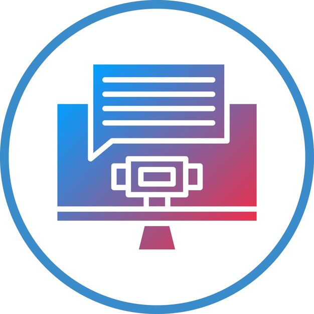 Diseño vectorial del estilo del icono del chatbot