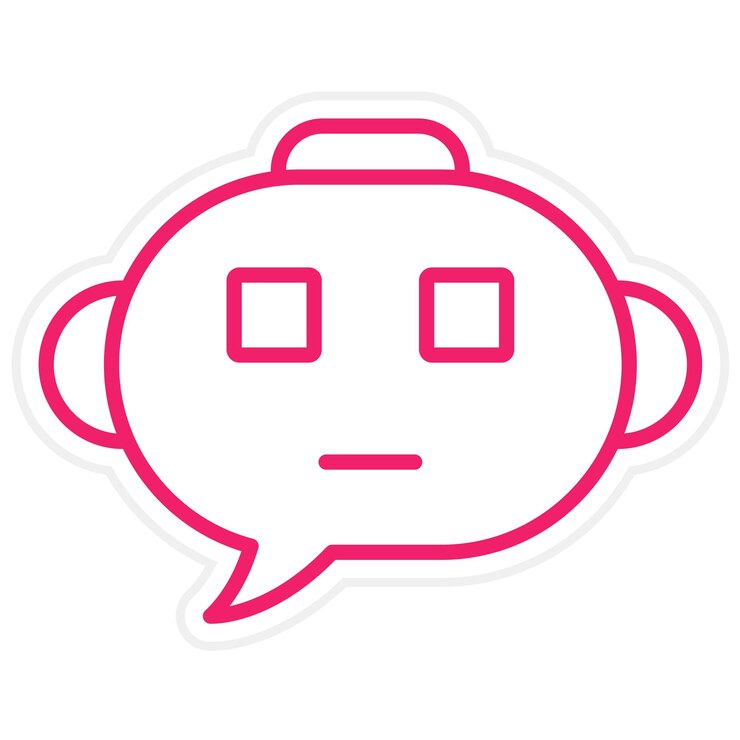 Vector diseño vectorial del estilo del icono del chatbot