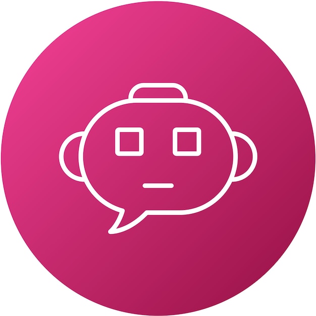 Diseño vectorial del estilo del icono del chatbot