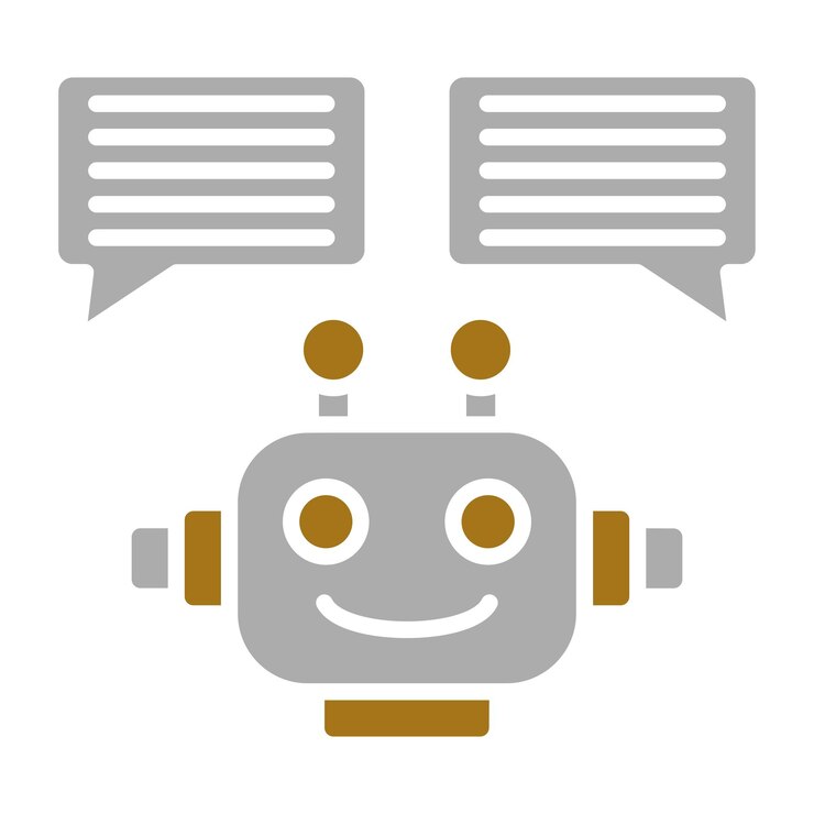 Vector diseño vectorial del estilo del icono del chatbot