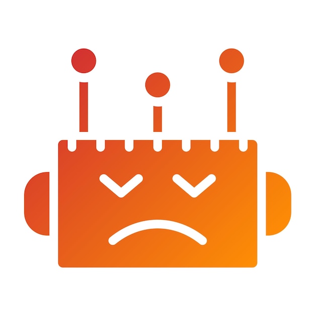 Diseño vectorial del estilo del icono del chatbot
