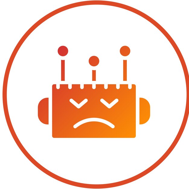 Diseño vectorial del estilo del icono del chatbot